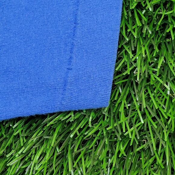 Vintage 90s Fruit-of-The-Loom Shirt XL 23x27 Blue Slogan - Picture 12 of 16